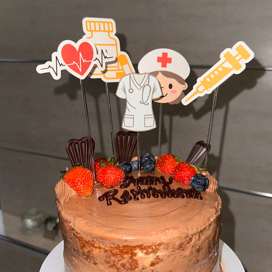 Nurse Cake Toppers | Birthday | Graduation | Retirement | World Nurses Day