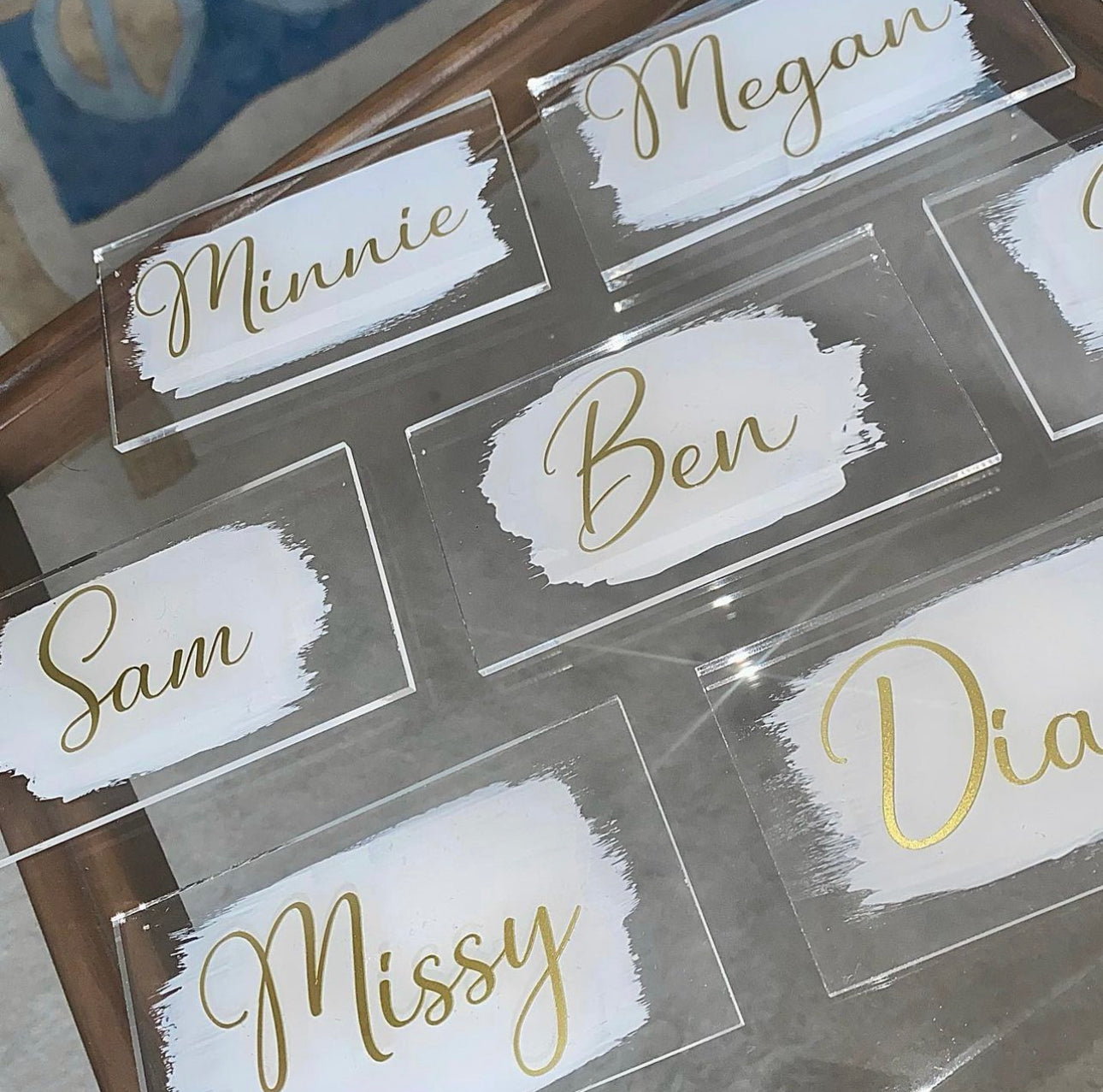 Acrylic Wedding Place Names | Name Cards | Seating Plan | Acrylic | Wedding Place Names | Rectangle Acrylic Place Names | Table Decor