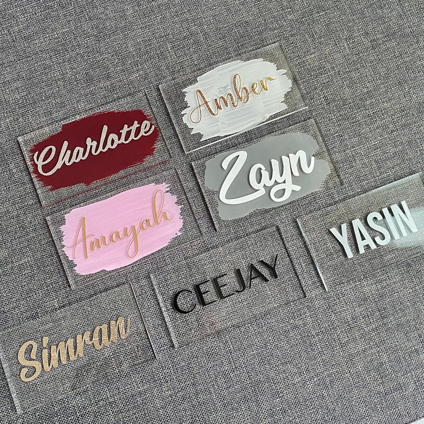 Acrylic Wedding Place Names | Name Cards | Seating Plan | Acrylic | Wedding Place Names | Rectangle Acrylic Place Names | Table Decor