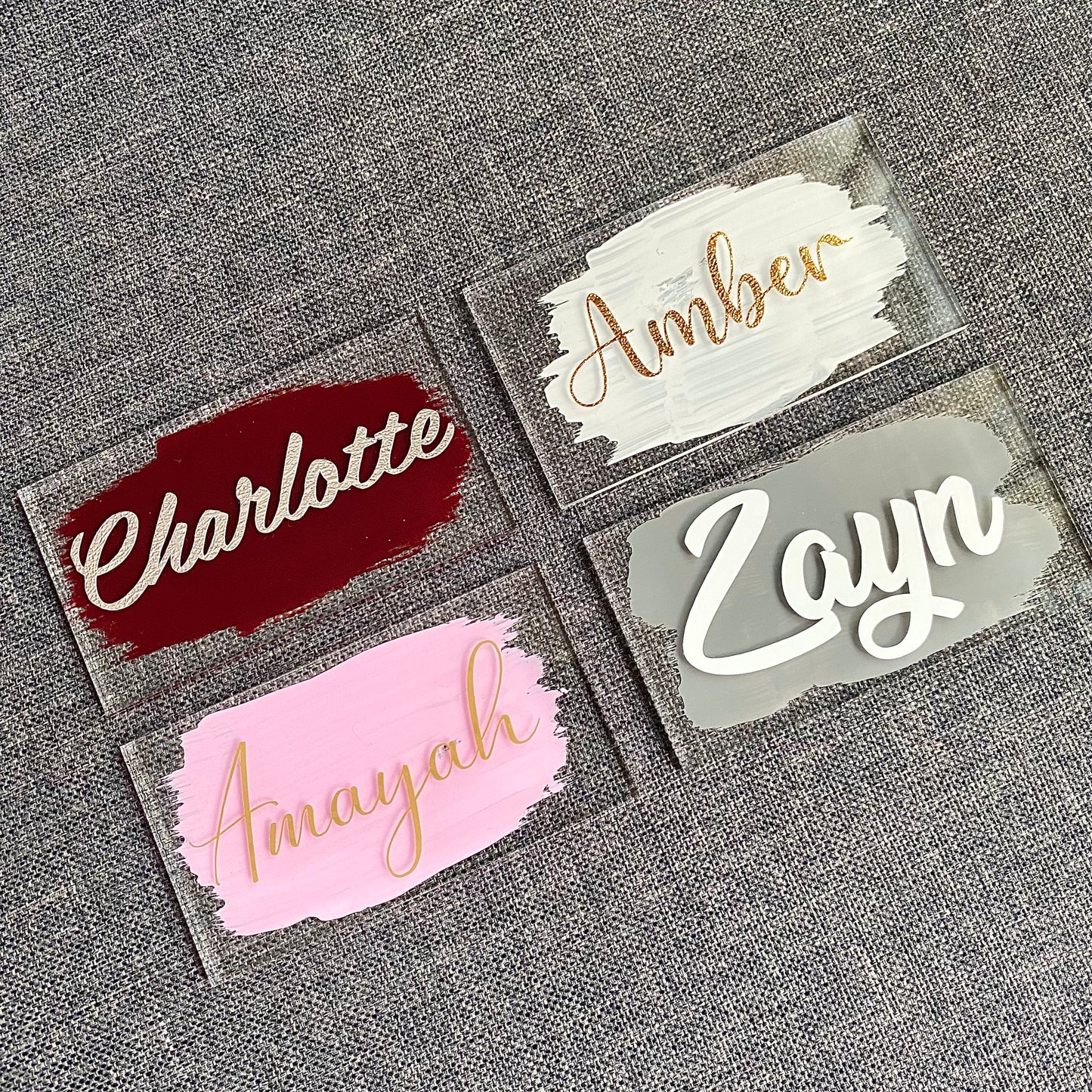 Acrylic Wedding Place Names | Name Cards | Seating Plan | Acrylic | Wedding Place Names | Rectangle Acrylic Place Names | Table Decor